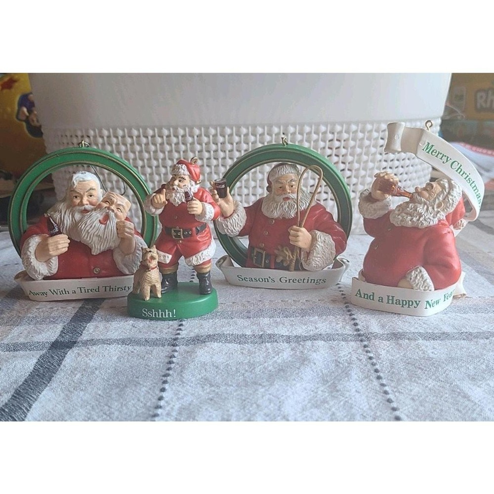 Santa Coca-cola Ornaments Vintage